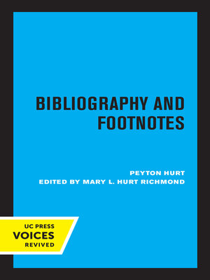 cover image of Bibliography and Footnotes